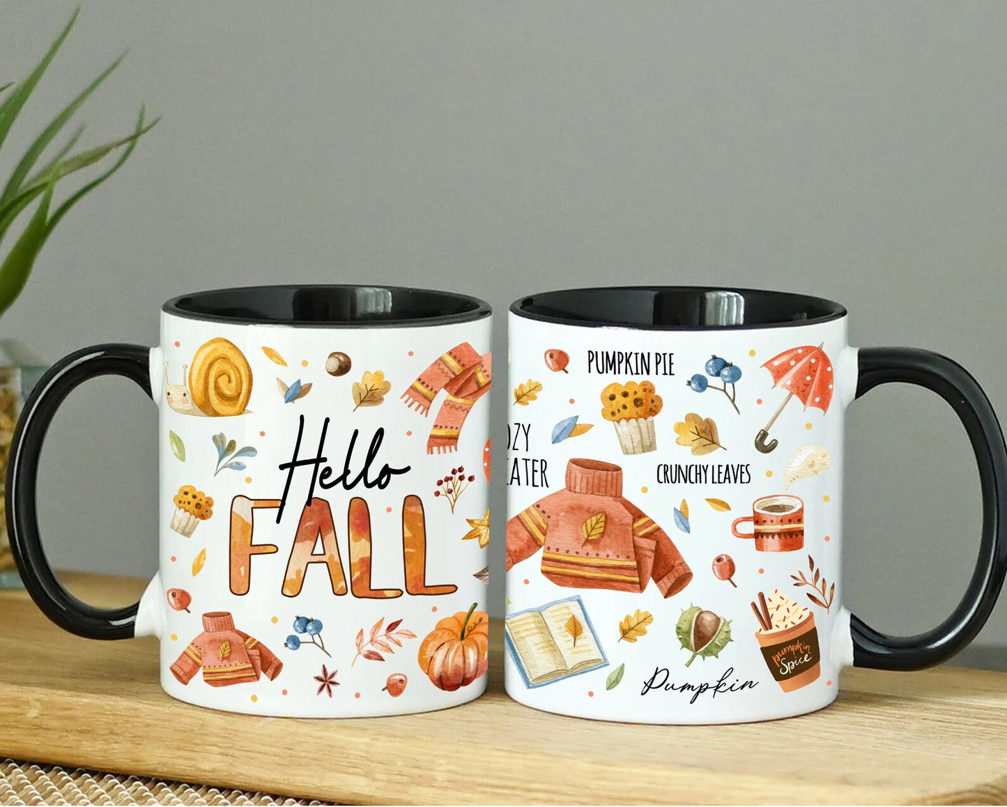 Hello Fall Coffee Mug, Fall Mug, Pumpkin Spice Mug, Autumn Mug, Pumpkin Spice, Cute Fall Mug, Fall Decor, Autumn Decor, Thanksgiving Gifts